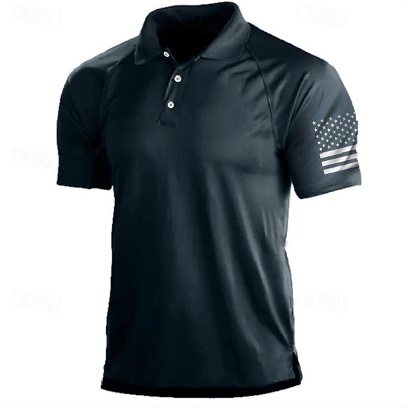 3D Print USA Flag Pattern Polo - Golf Equipment Cheap recension och pris
