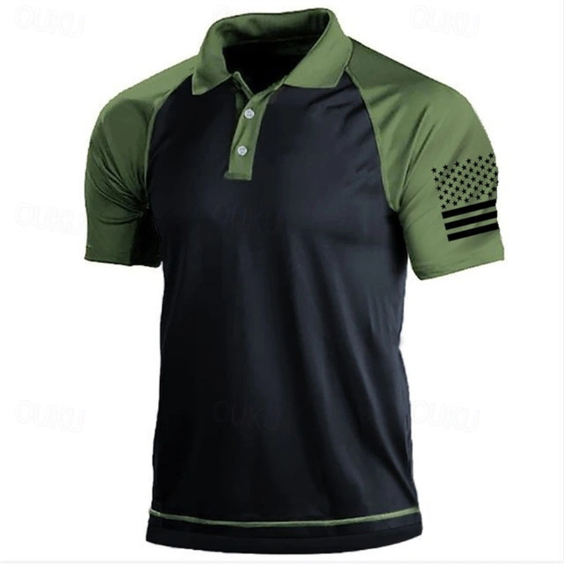 3D Print USA Flag Pattern Polo - Golf Equipment Cheap recension och pris