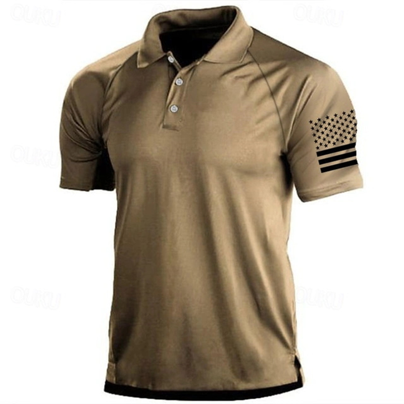 3D Print USA Flag Pattern Polo - Golf Equipment Cheap recension och pris