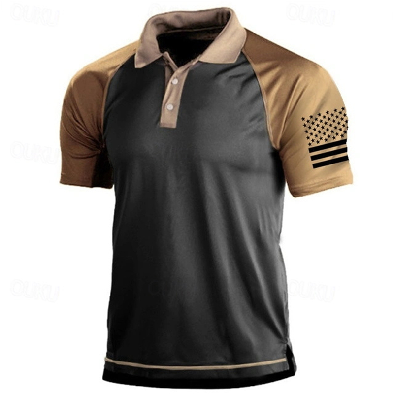 3D Print USA Flag Pattern Polo - Golf Equipment Cheap recension och pris